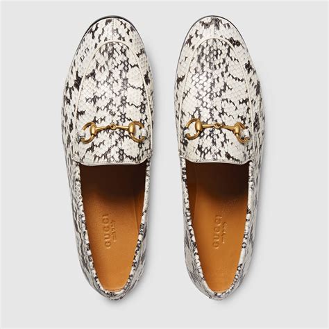 gucci white loafers women's|Gucci snakeskin loafers.